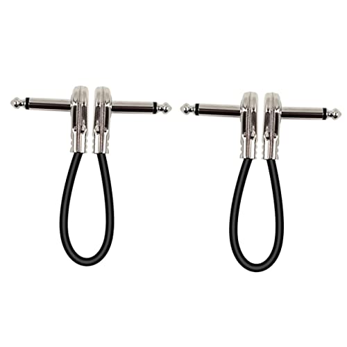 Warmhm 2 Stück Effektkabel Für E-gitarre Gitarrendraht Patch Kabel Für Elektrische Gitarre Gitarrenversorgung Doppelt Gitarrenkabel Gitarren-effektkabel Instrumentenkabel Silber Metall von Warmhm