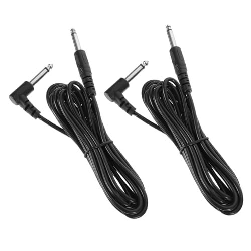 Warmhm 2 Stück Gitarrenkabel Anschlusskabel Für Gitarre Kabelsprecher Kabel Für E-gitarre Instrumentenkabel Gitarren-audiokabel Elektrische Gitarre Lautsprecher Kupferkern Black von Warmhm