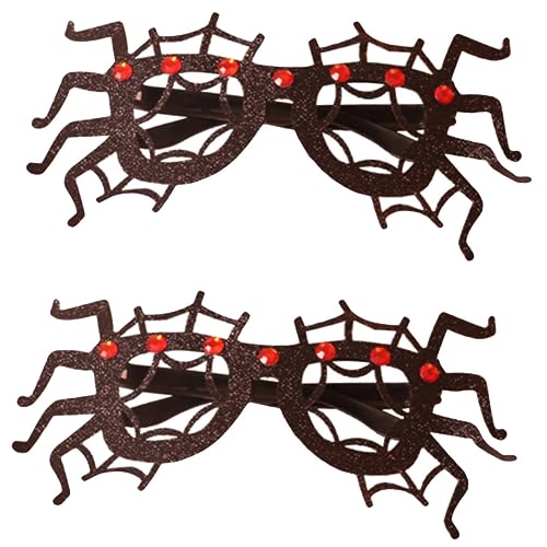 Warmhm 2 Stück Halloween Dekobrillen Schwarz Leichte Partybrillen mit Lustigem Spinnendesign für Kostüm und Mottopartys und Erwachsene Warmhm 2 Stück Halloween Dekobrillen Schwarz Leichte Partybrillen mit Lustigem Spinnendesign für Kostüm und Mottopartys und Erwachsene von Warmhm
