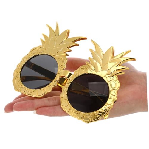 Warmhm 2 Stück Hawaiianische Ananas Sonnenbrillen Gelb Leicht Robust Party Sommer Strand Luau Karneval Kostüm Zubehör für Erwachsene von Warmhm