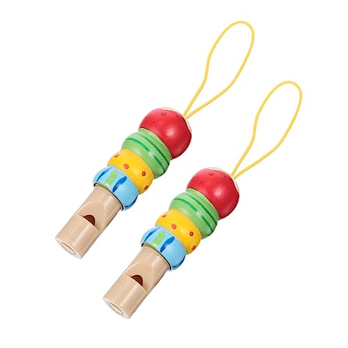 Warmhm 2 Stück Holz Pfeifen für Musikinstrumente Kreativität und Musikalischen Fähigkeiten für Frühkindliche Bildung und Spielspaß von Warmhm