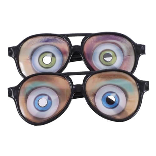 Warmhm 2 Stück Lustige Brillenrequisiten Halloween-spielzeugbrille Liebe Herzbrille Brillenzubehör Halloween Kostümzubehör Halloween Brillen Brillen-foto-requisiten Kostümbrille Plastik von Warmhm