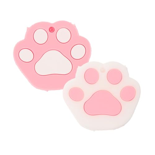 Warmhm 2 Stück Niedliche Katzenpfoten Schlüsselhüllen aus Flexiblem Silikon Schützende Weiche Schlüsselabdeckungen Kawaii Schlüsselanhänger Zubehör als Geschenk für Katzenliebhaber von Warmhm
