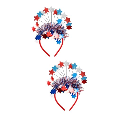 Warmhm 2 Stück Patriotisches Stern Haarband Unabhängigkeitstag Stirnband Festival Kostüm Zubehör für Damen Party Sportveranstaltungen Warmhm 2 Stück Patriotisches Stern Haarband Unabhängigkeitstag Stirnband Festival Kostüm Zubehör für Damen Party Sportveranstaltungen von Warmhm