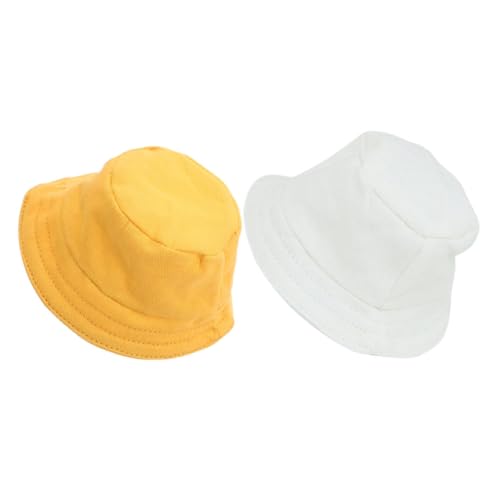 Warmhm 2 Stück Puppenkleidungszubehör Deko Miniaturhüte Puppenhut Hut Für Minihauspuppe Hut Für Puppen Kleine Kappen Süße Puppenmütze Mini-Hut Kleine Hüte Basteln Puppenzubehör Polyester von Warmhm