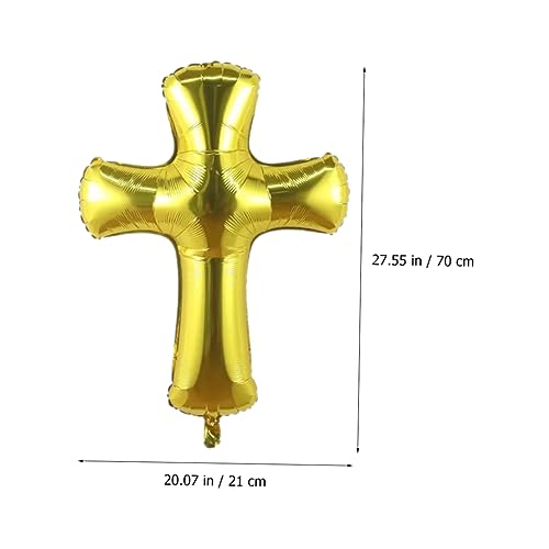 Warmhm 2 Stück Teiliges Kreuz Folienballon in Gold und Silber Dekorative Party und Babytaufe Luftballons für Festliche Deko Einfache Befüllung mit Luft oder Helium Vielseitig für Wand Warmhm 2 Stück Teiliges Kreuz Folienballon in Gold und Silber Dekorative Party und Babytaufe Luftballons für Festliche Deko Einfache Befüllung mit Luft oder Helium Vielseitig für Wand von Warmhm