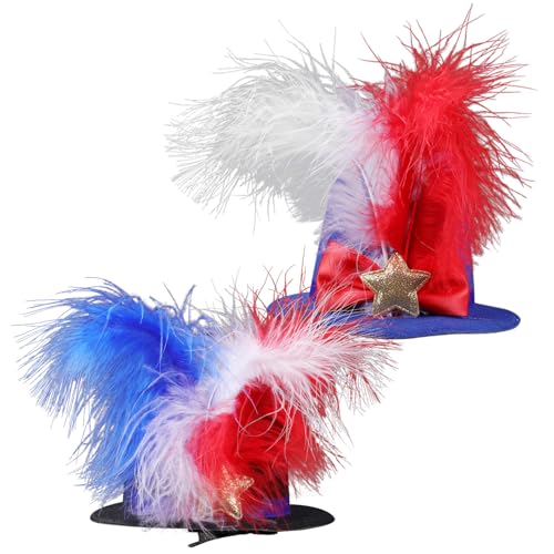 Warmhm 2 Stück Teiliges Patriotic Top Hat mit Amerikanischer Flagge Dekorative Partyhüte für Herren und Damen Independence Day Feier Zubehör Warmhm 2 Stück Teiliges Patriotic Top Hat mit Amerikanischer Flagge Dekorative Partyhüte für Herren und Damen Independence Day Feier Zubehör von Warmhm