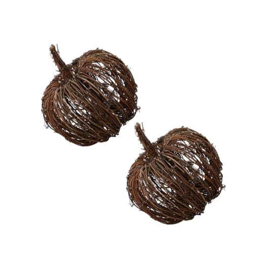 Warmhm 2 Stück Teiliges Rattan Kürbis Deko Handgefertigt Leicht und Flexibel Wiederverwendbar Traditionelles Halloween Design für Tischdekoration und Festtagsarrangements Warmhm 2 Stück Teiliges Rattan Kürbis Deko Handgefertigt Leicht und Flexibel Wiederverwendbar Traditionelles Halloween Design für Tischdekoration und Festtagsarrangements von Warmhm