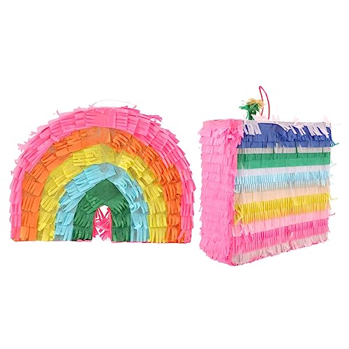 Warmhm 2 Stück Teiliges Regenbogen Kuchen Piñata Leere Schokoladenhalter Dekoration für Geburtstagsfeiern und Hochzeiten Kreatives Partyzubehör für Unvergessliche Feiern Warmhm 2 Stück Teiliges Regenbogen Kuchen Piñata Leere Schokoladenhalter Dekoration für Geburtstagsfeiern und Hochzeiten Kreatives Partyzubehör für Unvergessliche Feiern von Warmhm