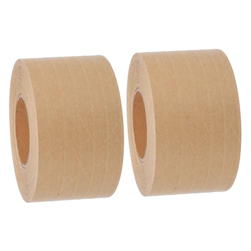 Warmhm 2 Stück Verstärktes Packband für Umzugskartons Papier Klebeband verstärktes Packband sich bewegendes Band Zellophanband Aquarellband für Papier Pappband Kraftpapier Braun von Warmhm