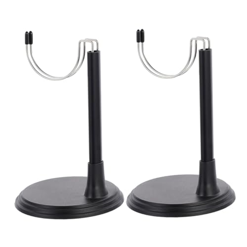 Warmhm 2 Stück Verstellbarer Puppenständer Schwarz Teiliges Stabile Doll Support Stands für Actionfiguren und Handpuppen Dekorativer Displayhalter für Schaufenster und Kinderzimmer von Warmhm