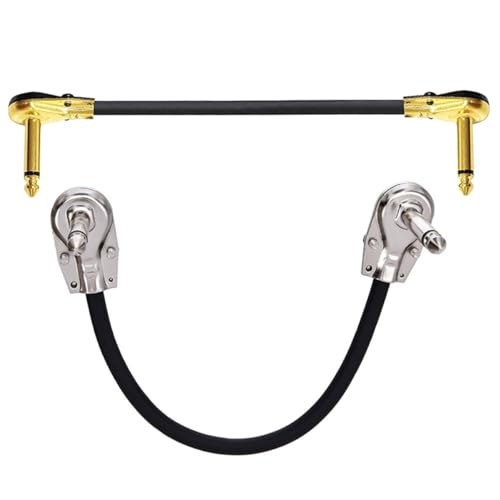 Warmhm 2 Stück Wirkungslinie farbig aufgerollt Zu Jumper Daten Draht gitarre Instrumenten-Patchkabel Kabel für Musikinstrumente Pedalboard-Kabel Adapter-Effektkabel Metall von Warmhm
