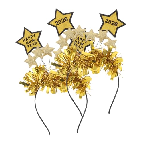 Warmhm 2 Stück Year Haarreifen mit Goldsternen Glitzernde Silvester Stirnbänder für Party Familienfeier Fotoaccessoires Leichtes Wiederverwendbares Neujahrs Headband Warmhm 2 Stück Year Haarreifen mit Goldsternen Glitzernde Silvester Stirnbänder für Party Familienfeier Fotoaccessoires Leichtes Wiederverwendbares Neujahrs Headband von Warmhm
