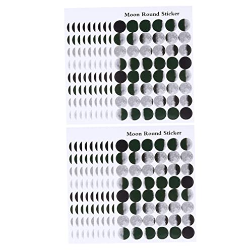 Warmhm 20 Blätter Mondsiegel Vollmond-Aufkleber Skizzenbuch-Aufkleber Mond- Siegelaufkleber Für Süßigkeitstüten Gepäck Runde Aufkleber Kreis Aufkleber Papier Hinweis Foto von Warmhm