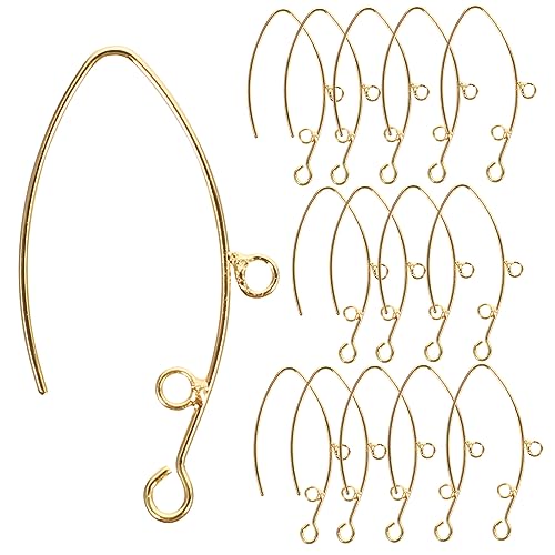 Warmhm 20 Stück Gold Plated Ohrringhaken für DIY Schmuckherstellung Hochwertige Ohrhaken für Kreative Ohrschmuckprojekte Hypoallergen und Langlebig von Warmhm