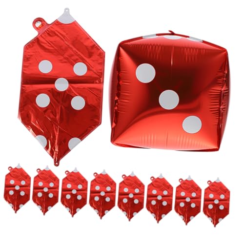 Warmhm 20 Stück Luftballons aus Aluminiumfolie für Themenpartys Dekoration für Hochzeiten und Geburtstagsfeiern Rote Würfelballons für Unvergessliche Warmhm 20 Stück Luftballons aus Aluminiumfolie für Themenpartys Dekoration für Hochzeiten und Geburtstagsfeiern Rote Würfelballons für Unvergessliche von Warmhm