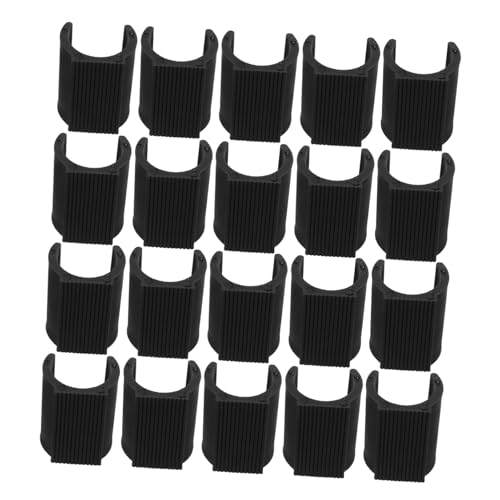 Warmhm 20 Stück Stuhlbein Clips aus Kunststoff rutschfeste Rohrkappen für Rundrohre Schutz für Möbelbeine Stabile Bürostuhl Fußpolster Schwarz für Stühle im Büro und Zuhause von Warmhm