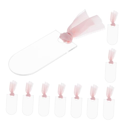 Warmhm 20 Stück Transparente Acryl Sitzplatzkarten mit Schleife Bogenförmige Namensschilder für Hochzeiten Partys und Leere Reserviert Schilder für Organisierte Tischdekoration von Warmhm