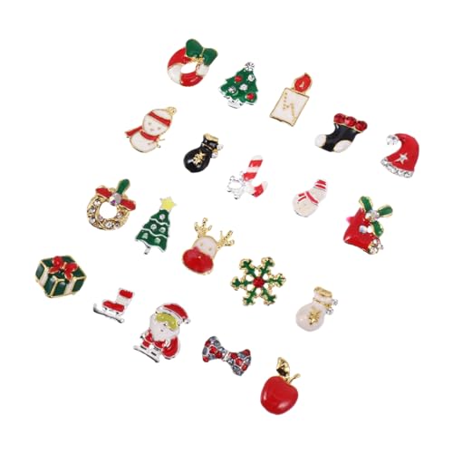 Warmhm 20 Stück Weihnachtsnagelkunst Schmuck Alloy Nieten Maniküre Dekorationen für Festliche Nageldesigns Hochwertige Nail Art Zubehör für Diy Nagelgestaltung Warmhm 20 Stück Weihnachtsnagelkunst Schmuck Alloy Nieten Maniküre Dekorationen für Festliche Nageldesigns Hochwertige Nail Art Zubehör für Diy Nagelgestaltung von Warmhm