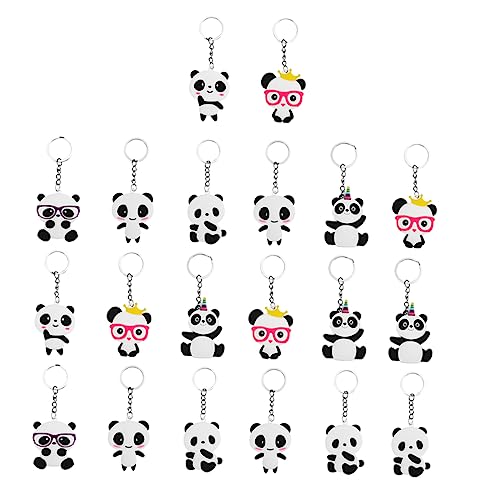 Warmhm 20st Schlüsselanhänger Erinnerungsgeschenk Panda Keychain Charm Bidoof-plüsch Hanging Panda Keyring Plüschtier Schlüsseldekor Kidcraft-spielset Ornament Kind Taschen Pvc Mehrzweck von Warmhm