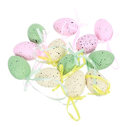 Warmhm 24 Stück Mini-ostereier Dekorationen Party Mit Vorgefüllte Ostereier Kleinkind Ostern Osterhandwerk Kreative Ostereier-anhänger Entzückende Ostereier Wohnkultur Plastik von Warmhm