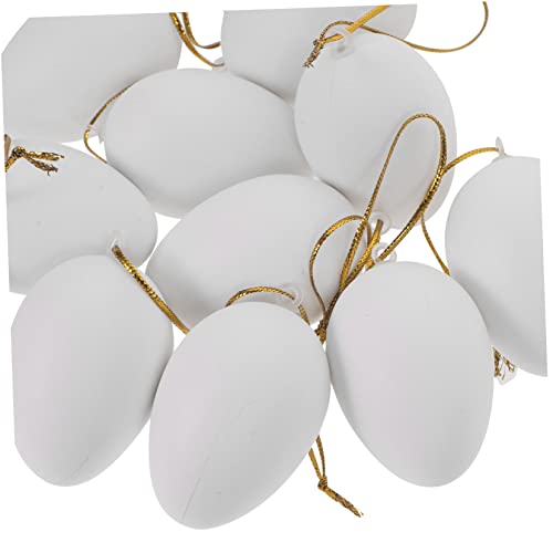 Warmhm 24 Stück Osterei Eierdekor Hülse für bunt lackierbar ostereier ostergeschenke easter eggs easter egg decoration Ostern Requisiten Plastikeier Ostern Weiß von Warmhm
