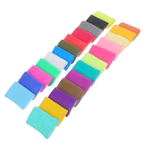 Warmhm 24 Stück Set Aus Weichem Ton Für Lufttrockener Ton Ton-kit Bausatz Kinderspielzeug Modelliermasse Farbenfroher Ton Basteln Aus Ton Diy -ton Helle Tonfarbe Leichter Ton Toner von Warmhm