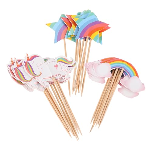 Warmhm 24St Kuchendekorations-Picks Cupcake Topper Einhorn Kindergeburtstag Dekoration Vintage- Behälter für Make-up-Creme Kaffeesatz Cartoon-Muffin-Kuchenaufsatz Kuchendeckel Bambus Warmhm 24St Kuchendekorations-Picks Cupcake Topper Einhorn Kindergeburtstag Dekoration Vintage- Behälter für Make-up-Creme Kaffeesatz Cartoon-Muffin-Kuchenaufsatz Kuchendeckel Bambus von Warmhm