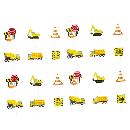 Warmhm 24Stücke Baustellenfahrzeuge Tortenaufleger Für Kindergeburtstag Transport Themen Kuchen Picks Dekoration Für Geburtstagsfeiern Und Feste Warmhm 24Stücke Baustellenfahrzeuge Tortenaufleger Für Kindergeburtstag Transport Themen Kuchen Picks Dekoration Für Geburtstagsfeiern Und Feste von Warmhm