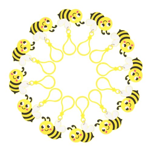 Warmhm 24st Biene Geschenke Anhänger Bienen-party-dekorationen Bienen-partygeschenke Für Kinder Bienenparty-gastgeschenk Bienen-gastgeschenke Ornament Charme Fräulein Schlüssel Pvc von Warmhm
