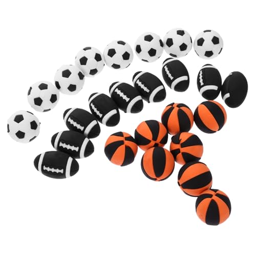 Warmhm 25 Stück Radiergummi Sport Fußball Geformt Basketball Klein Fun Eraser Für Kindergummi Mini-radierer Tpr von Warmhm