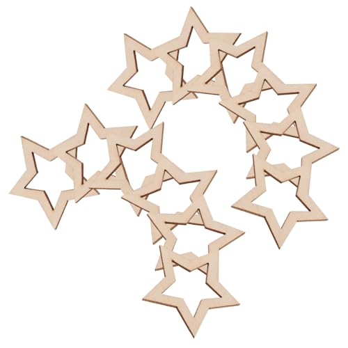 Warmhm 25 Stück Teiliges Holzsterne zum Basteln Hohl und Unvollendet Vielseitige Diy-holzsterne für Weihnachtsdeko Holzanhänger und Kreative Wohnaccessoires für Party Festdekoration Warmhm 25 Stück Teiliges Holzsterne zum Basteln Hohl und Unvollendet Vielseitige Diy-holzsterne für Weihnachtsdeko Holzanhänger und Kreative Wohnaccessoires für Party Festdekoration von Warmhm