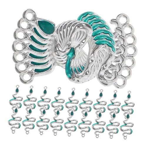 Warmhm 25 Stück Teiliges Snake Shaped Charms Legiertem Material Doppellochige Anhänger für DIY Halsketten Armbänder und Ohrringe Niedliche Schlangenform Vielseitig Kombinierbar für von Warmhm