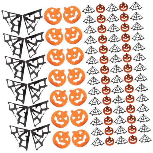 Warmhm 2er-pack Orangefarbene Verzierungen Kürbis Konfetti Halloween-geschenke Konfetti Aus Schwarzem Papier Halloween Party Spinnen Halloween Mini-dekor Requisiten Skelett von Warmhm