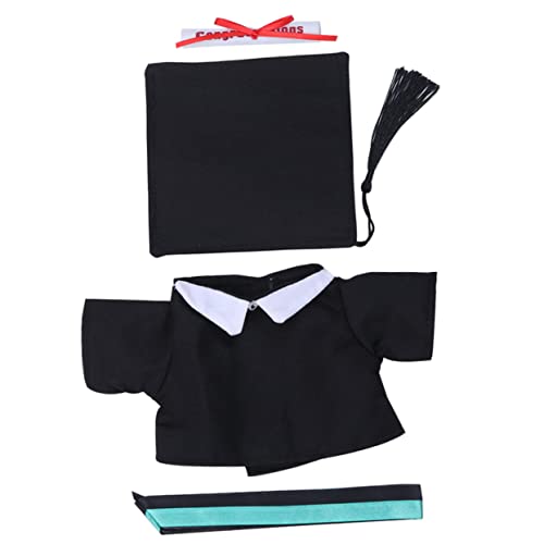 Warmhm 2Er Set Puppen-Abschlusskleid Puppe verkleiden Sich Kleidung Kleidung für wiedergeborene Babypuppen Outfits Schärpe Grad Lebensecht Puppenkleidung Kleid für Puppe Black von Warmhm