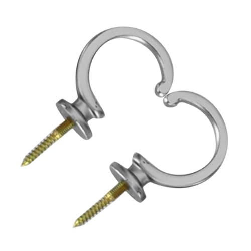 Warmhm Wandhaken für Vorhanghalter 1 Paar Vorhanghaken Aus Metall für Sichere Vorhanghalter Kein Werkzeug Erforderlich von Warmhm