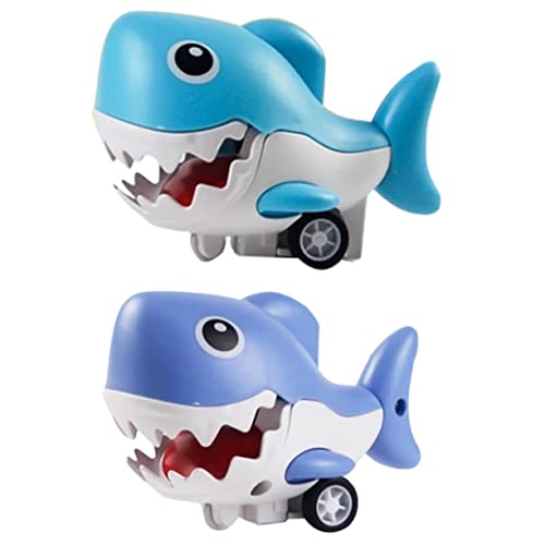 Warmhm 2St Hai-Spielzeug Aktionsautos zurückziehen Spielzeug für Baumaschinen reibungsgetriebene spielzeug für kinder kinderspielzeug tragbar kleines Spielzeug Modell Kleinkind Plastik von Warmhm