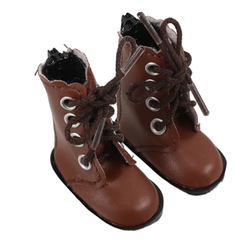 Warmhm 2Stücke Bjd Puppenschuhe Hochgezogene Süße Boots Für Puppen Weiche Stoffschuhe Für Puppenhaus Zubehör Kleidung Für Mädchenpuppen von Warmhm