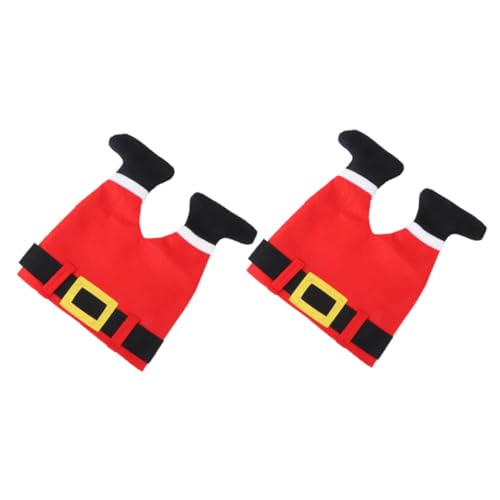 Warmhm 2Stücke Hosenform Weihnachtsmützen Lustige Partyhüte Für Erwachsene Warm Wiederverwendbar Weihnachtsdekor Für Festlichkeiten Und Feiern von Warmhm