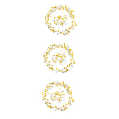 Warmhm 3 Packungen Hochzeitsdeko Fünfzackiges Sternkonfetti Tischkonfetti Sterne Konfetti Dekorative Gegenstände Pentagramm von Warmhm