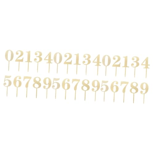 Warmhm 3 Sätze Cake Topper Aus Acryl Nummern Goldene Tortendekoration Für Geburtstagsfeiern Jubiläen Und Besondere Anlässe 20 Stück * 3 von Warmhm