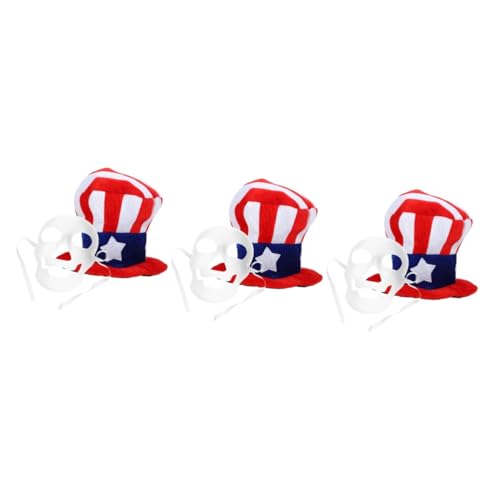 Warmhm 3 Sätze Patriotischer Amerikanischer Flaggenhut und Maske Leichtes Partyzubehör für Unabhängigkeitstag und Kostümpartys Bequemer Kompakter Kopfschmuck für Lange Warmhm 3 Sätze Patriotischer Amerikanischer Flaggenhut und Maske Leichtes Partyzubehör für Unabhängigkeitstag und Kostümpartys Bequemer Kompakter Kopfschmuck für Lange von Warmhm