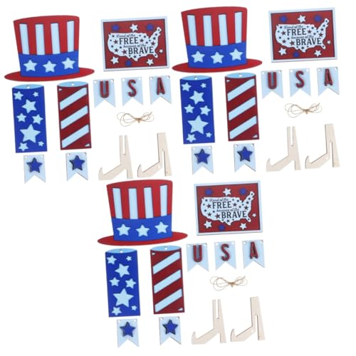 Warmhm 3 Sätze Unverwechselbare Patriotische Holzdekoration für Tiered Tray Langlebige Independence Day Deko Kreative Mehrschichtige Holzornamente für Festliche Tischgestaltung Warmhm 3 Sätze Unverwechselbare Patriotische Holzdekoration für Tiered Tray Langlebige Independence Day Deko Kreative Mehrschichtige Holzornamente für Festliche Tischgestaltung von Warmhm
