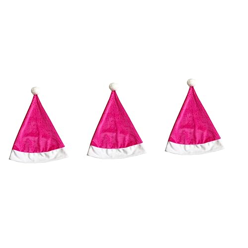Warmhm 3 Stk Weihnachtsmütze Weihnachtskostüm Hut 7 Zwerge Motorhaube Für Männer Weihnachtszwergmützen Partyhut Für Das Neue Jahr Rotes Zubehör Plüsch Hüte Schüttgut Die Kind Rosa von Warmhm