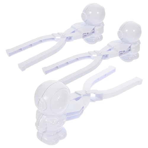 Warmhm 3 Stück Astronauten Schneeballmacher aus Kunststoff für Kinder Kompakte Schneemann Former Spielzeug für Draußen Spaß im Winter von Warmhm