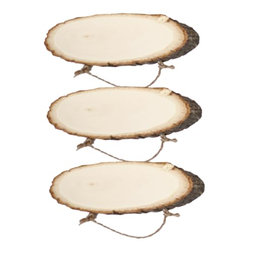 Warmhm 3 Stück DIY Holzscheiben für Kreative Malprojekte Holzstücke für Graffiti Handbemalung und Bastelarbeiten Langlebig und Sicher der Anwendung von Warmhm