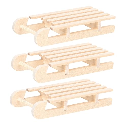 Warmhm 3 Stück Holzschlitten Unvollendete Holzschlitten für Weihnachtsdekoration Bastelprojekte und Festliche Deko für Zuhause Geeignet für Kreative DIY Warmhm 3 Stück Holzschlitten Unvollendete Holzschlitten für Weihnachtsdekoration Bastelprojekte und Festliche Deko für Zuhause Geeignet für Kreative DIY von Warmhm
