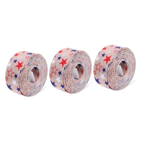 Warmhm 3 Stück Patriotisches Geschenkband für Unabhängigkeitstag Polyester Schleifenband mit Amerikanischem Flaggenmuster Breit Vielseitig für Geschenkverpackung Dekoration und DIY Warmhm 3 Stück Patriotisches Geschenkband für Unabhängigkeitstag Polyester Schleifenband mit Amerikanischem Flaggenmuster Breit Vielseitig für Geschenkverpackung Dekoration und DIY von Warmhm