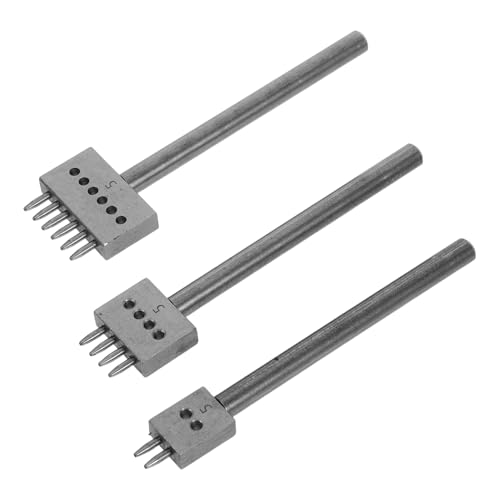Warmhm 3 Stück Teiliges Prong Punch Werkzeugset Lochabstand Leder Lochstanzer Stachel Rundloch Meißel für Lederhandwerk DIY Zubehör Robust Ergonomisch Langlebig Warmhm 3 Stück Teiliges Prong Punch Werkzeugset Lochabstand Leder Lochstanzer Stachel Rundloch Meißel für Lederhandwerk DIY Zubehör Robust Ergonomisch Langlebig von Warmhm