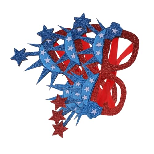 Warmhm 3 Stück Teiliges Set Patriotische Sonnenbrillen Flagge Partyaccessoires für Erwachsene Independence Day Feier mit Auffälligem Design und Hoher Sichtbarkeit Warmhm 3 Stück Teiliges Set Patriotische Sonnenbrillen Flagge Partyaccessoires für Erwachsene Independence Day Feier mit Auffälligem Design und Hoher Sichtbarkeit von Warmhm
